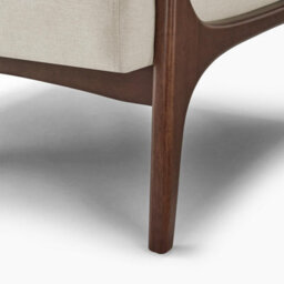 Furniturebox Uk Esmeray Beige Fabric Mid Century Modern Accent Chair - thumbnail 8