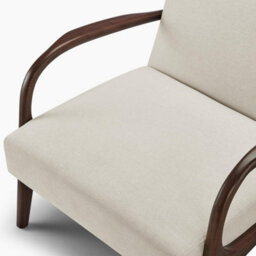 Furniturebox Uk Esmeray Beige Fabric Mid Century Modern Accent Chair - thumbnail 7