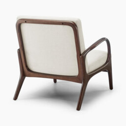 Furniturebox Uk Esmeray Beige Fabric Mid Century Modern Accent Chair - thumbnail 5
