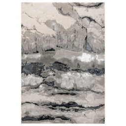 Modern 8mm Pile Rug, Cream Grey Silver Anti-Shed Rug For Bedroom, Living Room, & Dining Room Rug-80Cm X 150Cm - thumbnail 1