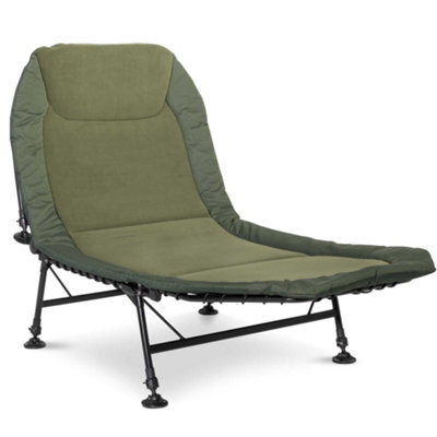 Dellonda Deluxe Wide Adjustable Bedchair Fleece Mattress & Pillow 3 Legs - Dl78 - image 1