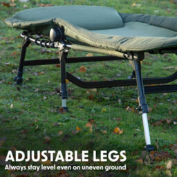 Dellonda Deluxe Wide Adjustable Bedchair Fleece Mattress & Pillow 3 Legs - Dl78 - thumbnail 3