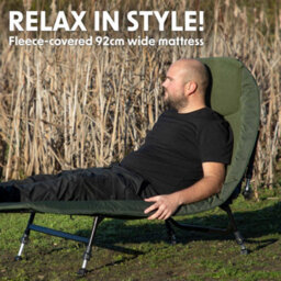 Dellonda Deluxe Wide Adjustable Bedchair Fleece Mattress & Pillow 3 Legs - Dl78 - thumbnail 2