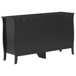 Beliani Living Black Chest Of Drawers Sideboard, 6 Deep Drawers, 75 X 130 Cm, Modern French Style - thumbnail 6