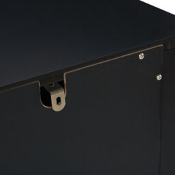 Beliani Living Black Chest Of Drawers Sideboard, 6 Deep Drawers, 75 X 130 Cm, Modern French Style - thumbnail 8
