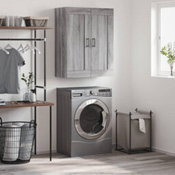 Berkfield Wall Mounted Cabinet Grey Sonoma 69.5X34X90 Cm Engineered Wood - thumbnail 1