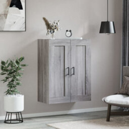 Berkfield Wall Mounted Cabinet Grey Sonoma 69.5X34X90 Cm Engineered Wood - thumbnail 3