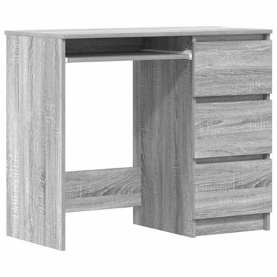 Berkfield Modern Desk Grey Sonoma 90X45X76 Cm Engineered Wood