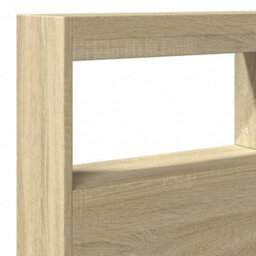 Berkfield Headboard Cabinet With Led Sonoma Oak 140X17X102 Cm - thumbnail 9