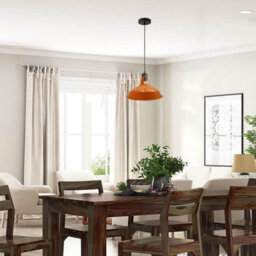 Homin Orange Pendant Lampshade Retro Industrial Style, Easy To Assemble, Hexagonal - thumbnail 7
