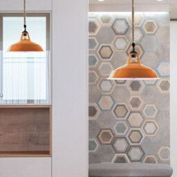 Homin Orange Pendant Lampshade Retro Industrial Style, Easy To Assemble, Hexagonal - thumbnail 8