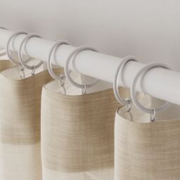 GoodHome Anafi White Curtain Ring (Dia)19mm, Pack Of 10 Compatibility- 16/19mm Curtain Pole - thumbnail 3