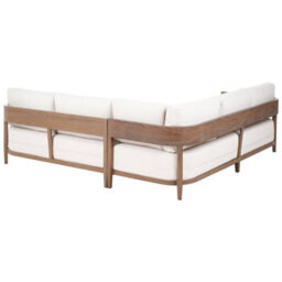 Beliani Garden Corner Sofa With Table 5 Seater Sampieri Left Hand Metal Brown - thumbnail 6