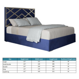 George Upholstered Soft Velvet Metal Designer Bed Frame - thumbnail 5