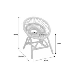 Sweeek - Children's Rattan Chair Maeva Natural 47X39.5X53 Cm - thumbnail 8