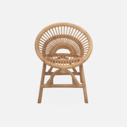 Sweeek - Children's Rattan Chair Maeva Natural 47X39.5X53 Cm - thumbnail 2