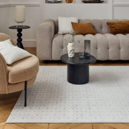 The Rugs Carmel Cream/gold Dots Area Rug And Runner Non Shedding, Stain Resistant, Soft - thumbnail 8