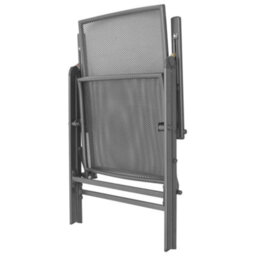 Stackable Garden Chairs 2 Pcs Steel Grey - thumbnail 6