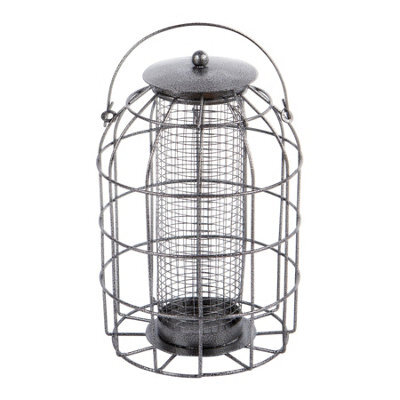 Redwood Leisure Redwood Squirrel-Proof Metal Nut Bird Feeder - Grey - image 1