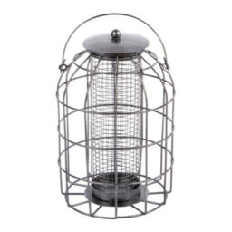 Redwood Leisure Redwood Squirrel-Proof Metal Nut Bird Feeder - Grey