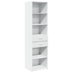 Berkfield Highboard White 50X42.5X185 Cm Engineered Wood - thumbnail 2
