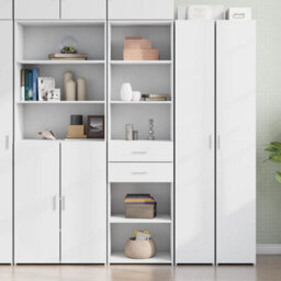 Berkfield Highboard White 50X42.5X185 Cm Engineered Wood