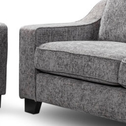 Furnishings For Less UK Nebraska Modern Slate Grey 3 + 2 Sofa Suite Chenille Fabric - thumbnail 6