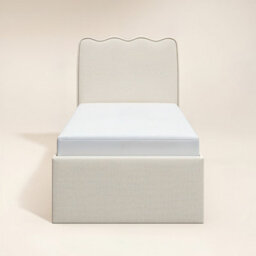 Flair Ellis Single Bed With Trundle Beige Woven Fabric - thumbnail 4