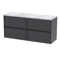 Balterley Chartley Contemporary 4 Drawer Wall Hung Vanity Unit With Laminate Worktop, 1200mm