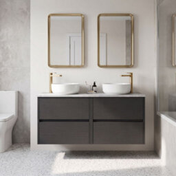 Balterley Chartley Contemporary 4 Drawer Wall Hung Vanity Unit With Laminate Worktop, 1200mm - thumbnail 2