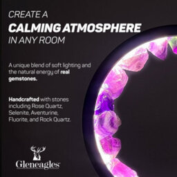 Cello Gleneagles Circle Earth Led Natural Crystal Lamp Purple Fluorite Dimmable Led - thumbnail 4