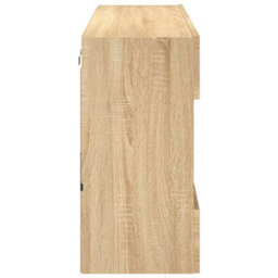 Walplus Tv Wall Cabinet With Led Lights Sonoma Oak 98.5X30X60.5 Cm - thumbnail 9