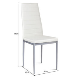 Costway Set Of 4 Dining Chairs Upholstered  W/ Sponge Cushion & Metal Frame Living Room - thumbnail 2