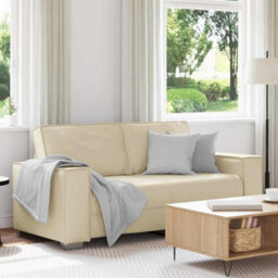 Vidaxl Sofa Chair Cream 180 X 78 X 84 Cm Artificial Leather - thumbnail 1