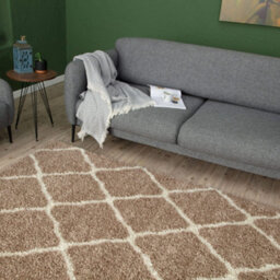The Rugs Moroccan Shaggy Rugs And Runners Soft  High Pile Beige And Ivory Living Room Kitchen Hallway 720 - thumbnail 4