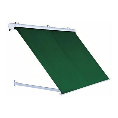 Primrose Awnings 3.0M Half Cassette Drop Arm Awning, Plain Green - image 1