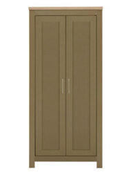 2 Door Wardrobe Olive Green Birlea Highgate & Oak Farmhouse Shabby Chic - thumbnail 3