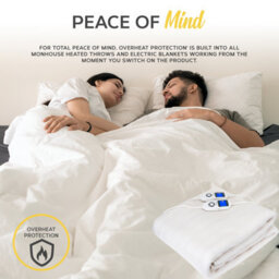 Monhouse Premium Fleece Electric Blanket - Heated Under Blanket, 9 Heat Settings, Fitted Heated Mattress Cover - King 150X200Cm - thumbnail 5