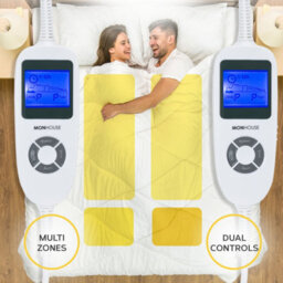Monhouse Premium Fleece Electric Blanket - Heated Under Blanket, 9 Heat Settings, Fitted Heated Mattress Cover - King 150X200Cm - thumbnail 2
