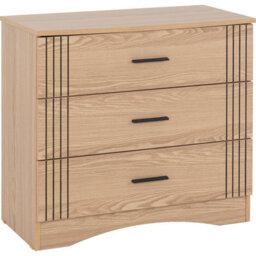 Seconique Tessa 3 Drawer Chest - Natural Oak Effect - thumbnail 2
