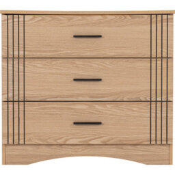 Seconique Tessa 3 Drawer Chest - Natural Oak Effect - thumbnail 4