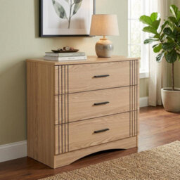 Seconique Tessa 3 Drawer Chest - Natural Oak Effect - thumbnail 9