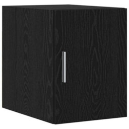 Berkfield Slim Storage Cabinet Black Oak 30X42.5X225 Cm Engineered Wood - thumbnail 5