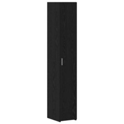 Berkfield Slim Storage Cabinet Black Oak 30X42.5X225 Cm Engineered Wood - thumbnail 6