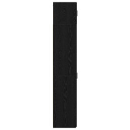 Berkfield Slim Storage Cabinet Black Oak 30X42.5X225 Cm Engineered Wood - thumbnail 8
