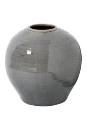 Garda Grey Glazed Regola Vase, Modern Ceramic Decor Piece - thumbnail 1