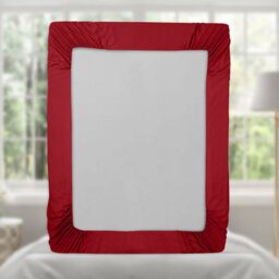 Ameha King Plain Dyed Fitted Sheet 40Cm- Extra Deep Pocket Red Fitted Bed Sheets Soft Microfiber Bedding Sheet 152X200 Cm - thumbnail 8