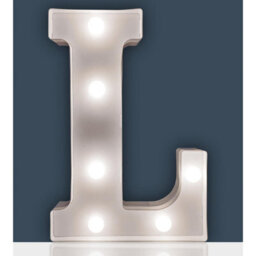 Battery Powered 3D Letter L Led Light - Freestanding Or Wall Mounted Alphabet Lighting Home Or Party Decoration - H22 X W14 X D3Cm - thumbnail 2