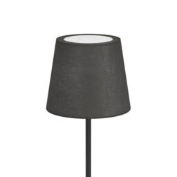 Eglo Leonero Steel And Fabric Portable Touch-Dimmer Led Tuneable White Table Lamp, Black - thumbnail 3
