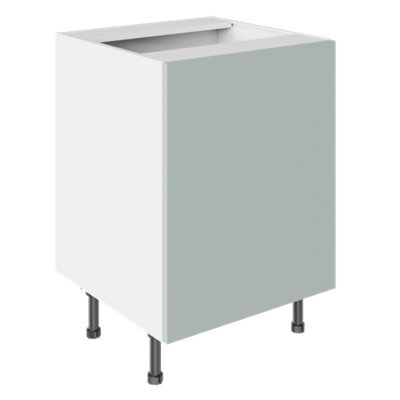 Kitchen Kit Aquamarine Supermatt Slab Door Sink/hob Base Unit Cabinet Flatpack - 600X720mm - image 1